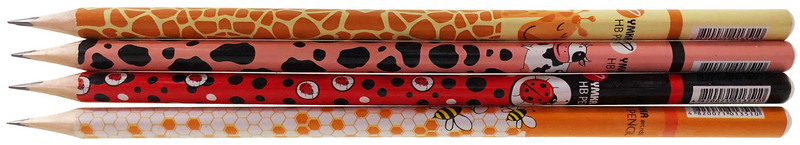 Олівець графітний УМКА (ГК55) FAUNA, HB, 180мм, тригранний